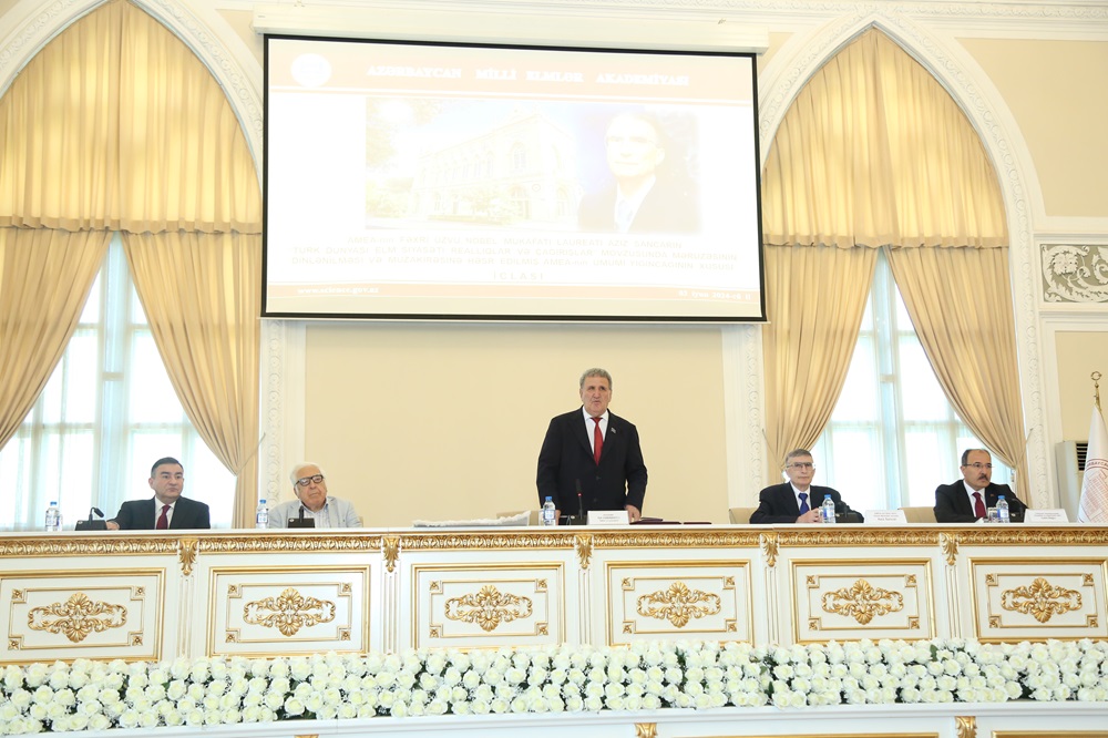 AMEA-nın Ümumi yığıncağının Nobel mükafatı laureatı Əziz San...