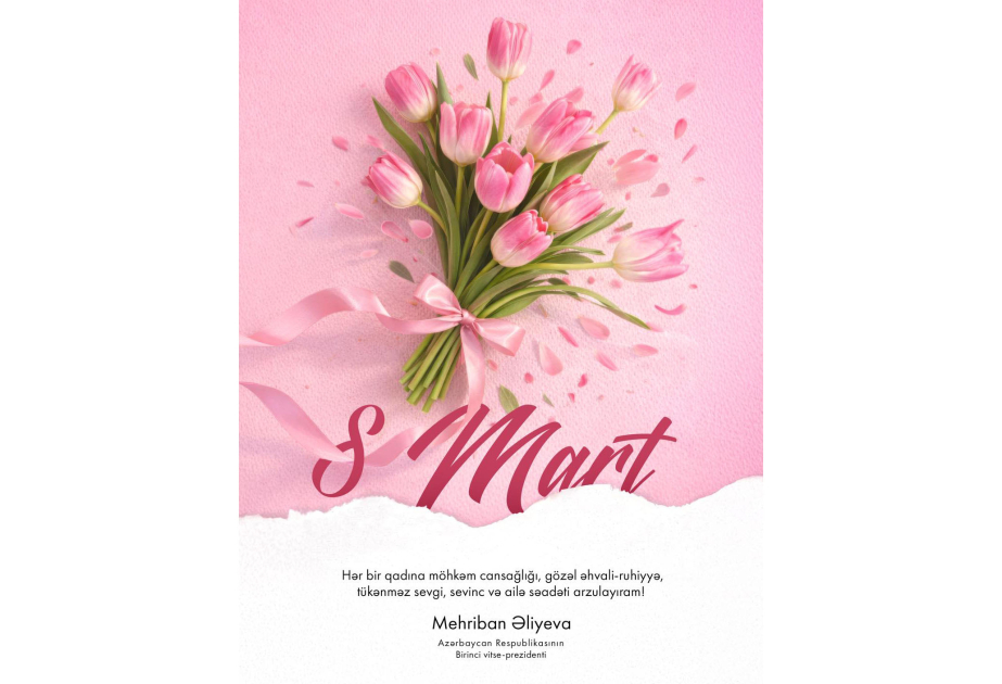 Birinci vitse-prezident Mehriban Əliyeva Beynəlxalq Qadınlar...