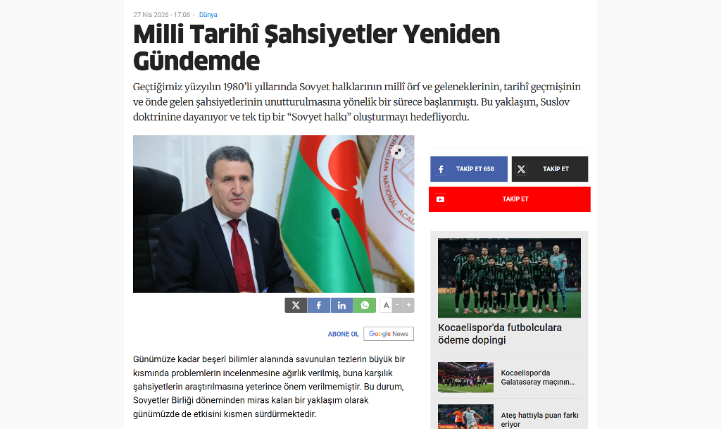 Akademik İsa Həbibbəylinin ustad dərsi qardaş ölkənin medias...