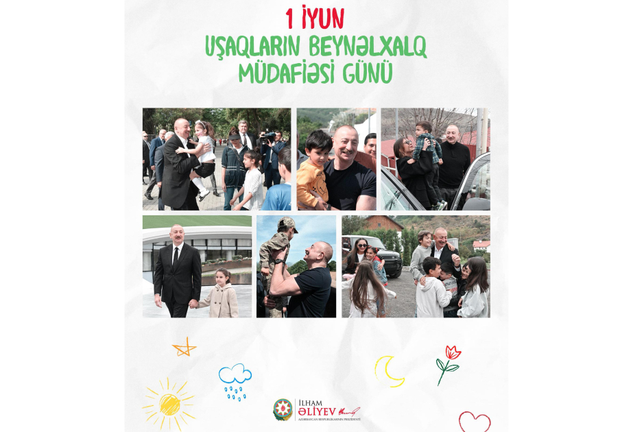 Prezident İlham Əliyevin sosial media hesablarında Uşaqların...